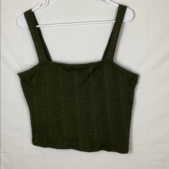 American Eagle Outfitters Tops - American Eagle cropped tank ex-large army green